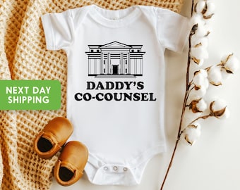 Daddy's Co-Counsel Onesie® Attorney Onesie® Lawyer Baby Gift, Lawyer Outfit, Attorney Baby Shower Gift, Future Attorney, Attorney Mom