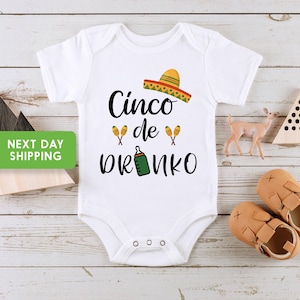 Funny Cinco De Mayo Baby Onesie®, Cinco De Drinko Baby Bodysuit, Funny Baby Onesie®, Cute Mexican Onesie®, Mexican Baby Onesie®, Toddler Tee
