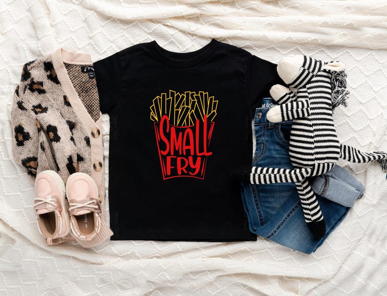 Cute "Small Fry" Baby Onesie® Funny Baby Onesie® Hipster Baby Onesie® Cute Baby Onesie® image 4