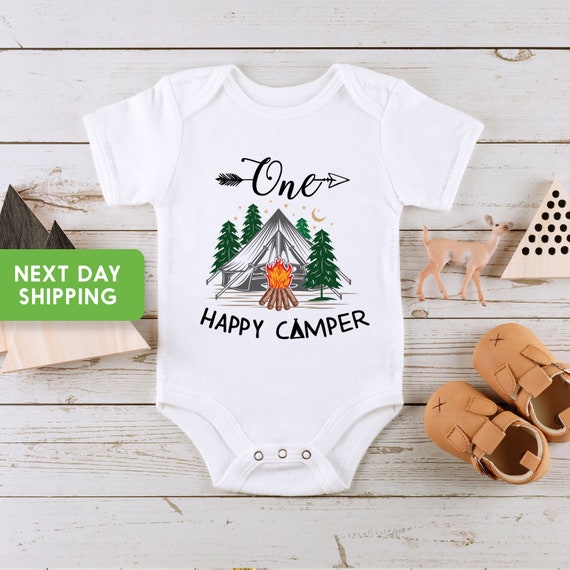 One Happy Camper Onesie® Cute Baby Onesie® Baby Shower Gift Etsy