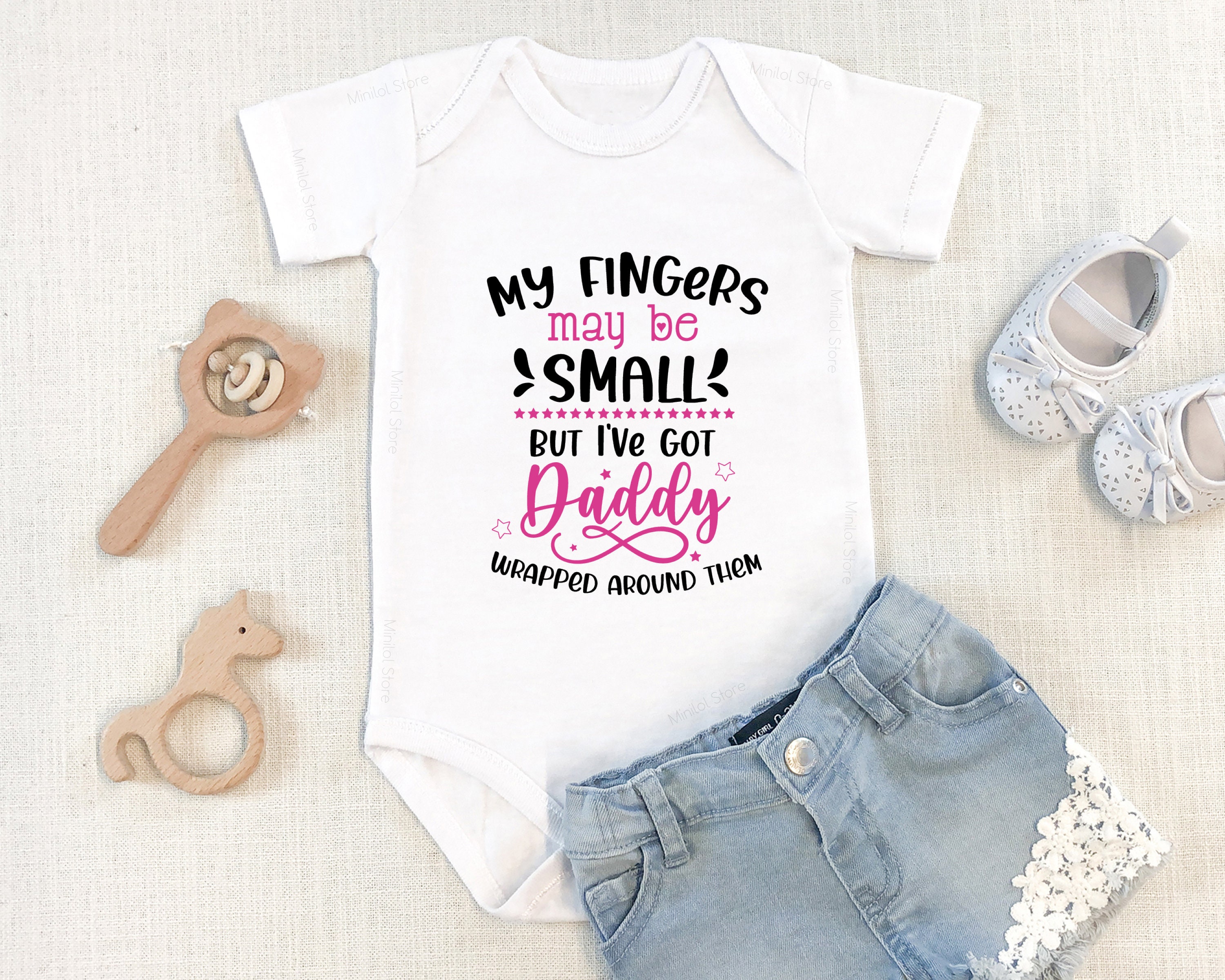 Baby girl onesies with daddy best sale sayings