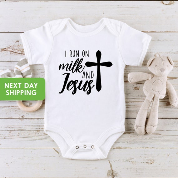 Milk And Jesus Christian Baby Bodysuit Milk And Jesus Christian Baby Bodysuit
