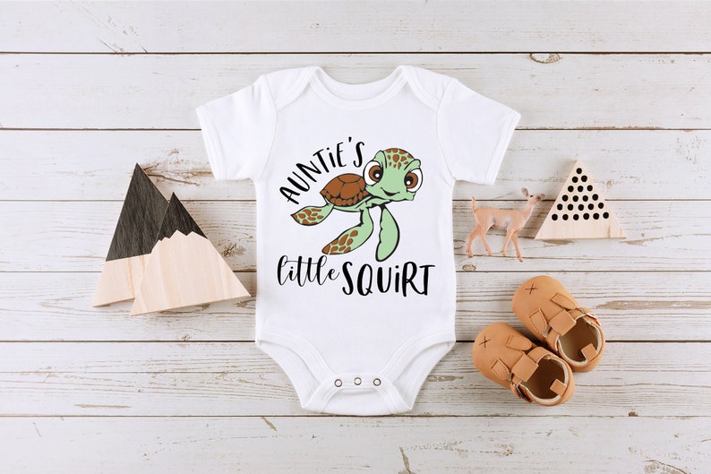 Auntie Baby Onesie®, Pregnancy Reveal Onesie® I Love My Aunt, Turtle Onesie® Little Squirt Onesie®Auntie Onesie® Baby Shower Gift image 2