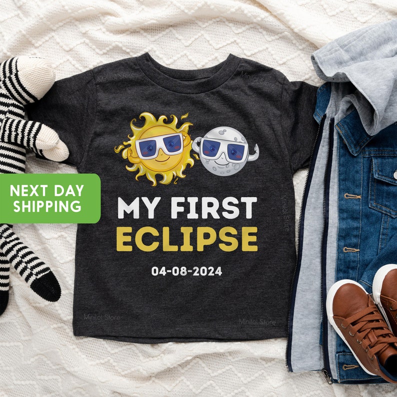My First Eclipse Onesie®, 8th of April, Baby Outfits for the Eclipse, Eclipse Baby Keepsake, Eclipse Onesie® for Baby, Kids Eclipse Shirt image 7