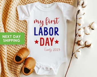 My First Labor Day Onesie®,Labor Day Unisex Bodysuit, Labort Day Baby Onesie®, Labor Day Gift