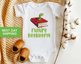 Bookworm Onesie®, Cute Baby , Unisex Baby Clothes, Baby Shower Gift, Literature Onesie®, Book Baby Clothes, Bookworm Baby Gift