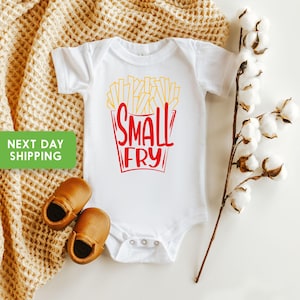 Cute &quot;Small Fry&quot; Baby Onesie® Funny Baby Onesie® Hipster Baby Onesie® Cute Baby Onesie®