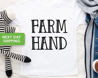 Farm Hand Toddler Shirt, Minimalist Farm Natural Kids Shirt, Country Toddler Tee, Little Farmer Shirt, Farmer Kids Shirt