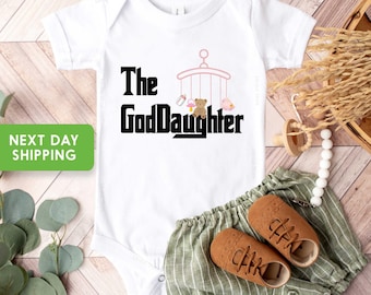 The GodDaughter Onesie®, Godbaby Bodysuit, Funny Baby Gift for Godson, Goddaughter, Godbaby, GodParent Shower Gift, Funny GodMother Bodysuit