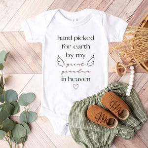 Handpicked For Earth Onesie®, In Heaven Onesie®, Baby Announcement Onesie®, Custom Onesie®, Baby Onesie®, Heaven Sent Onesie®, New Baby Gift