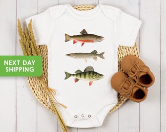 Fishing Baby Onesie® Baby Boy Outfit, Fishing Dad Gift, Outdoor Kids Clothes, Fisherman Baby Bodysuit, Lake Fishing Kids Shirt