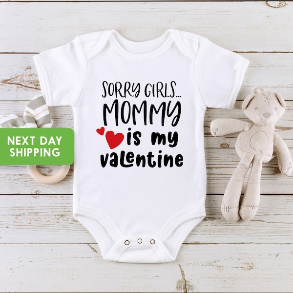 Mommy Is My Valentine Onesie®, Valentines Day Shirt, Boys Valentine Shirt, Mamas Boy Shirt