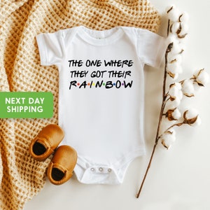 The One Where They Got Their Rainbow, Rainbow Baby Bodysuit, Miracle Baby Onesie® Pregnancy Announcement, IVF Baby, Miracle Baby Gifts