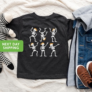 Kids Dancing Skeleton Halloween Shirt, Boys Halloween Shirt, Girls Halloween Shirt, Halloween Shirt for Kids, Dancing Skeleton Toddler Shirt