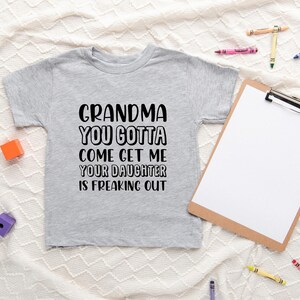 Grandma Get Me Onesie® Funny Newborn Gift, Baby Onesie® Cotton Onesie® Toddler Youth Shirt image 4