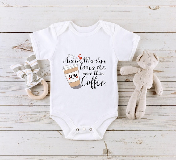 Personalized My Auntie Loves Me More Than Coffee Onesie
