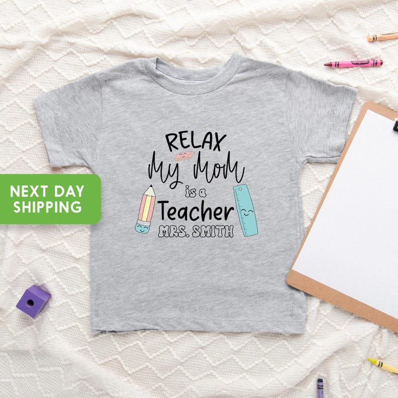 Relax My Mom is a Teacher Onesie®, Personalized Teacher Baby Onesie ...