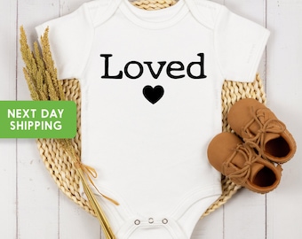 Loved Baby Onesie®, Cute Valentines Day Baby Onesie®, I Am Loved Baby Onesie®, Loved Baby Onesie®, Cute Baby Shirt