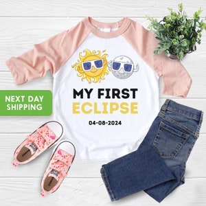 My First Eclipse Onesie®, 8th of April, Baby Outfits for the Eclipse, Eclipse Baby Keepsake, Eclipse Onesie® for Baby, Kids Eclipse Shirt image 6