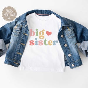 Big Sister Toddler Shirt, Cute Announcement Kids Shirt, Big Sister Gift, Announcement T-Shirt for Big Sister, Sister Announcement T-Shirt