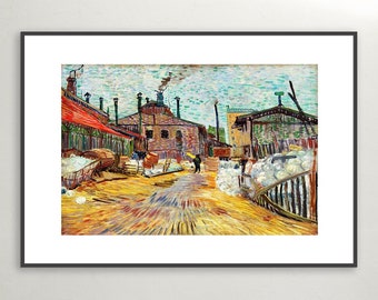 Van Gogh Print, The Factory Van Gogh print, Eclectic wall art, Gallery Wall Art, Vintage Art Prints exhibition art, Digital download