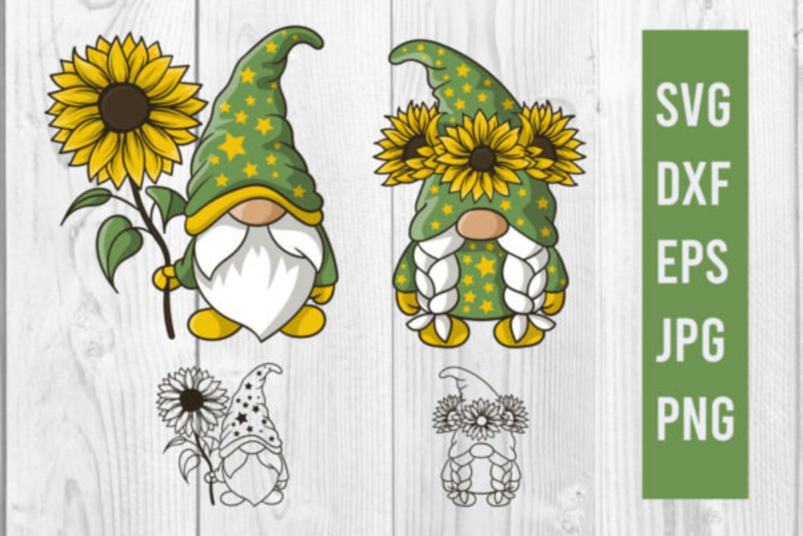 Free Free 200 Sunflower Gnome Svg SVG PNG EPS DXF File