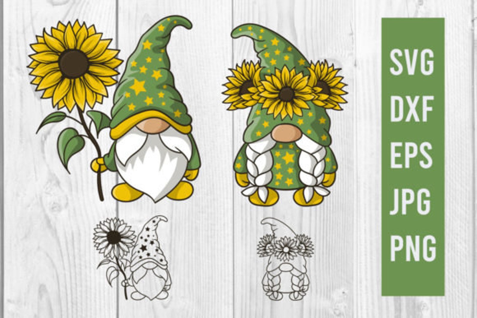 Free Free 240 Sunflower Gnome Svg SVG PNG EPS DXF File