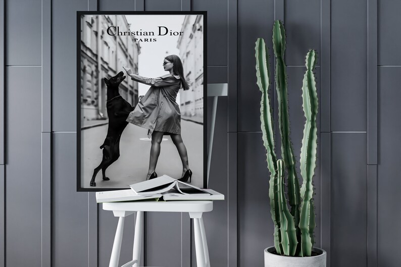 Set of 6 Luxury Fashion Print, Luxury Fashion Posters, Designer Wall Art, Luxury Art for Room, Black & White Luxury Fashion Poster image 6