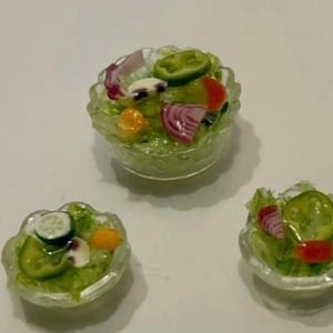 1:12 scale Dollhouse miniature salad set