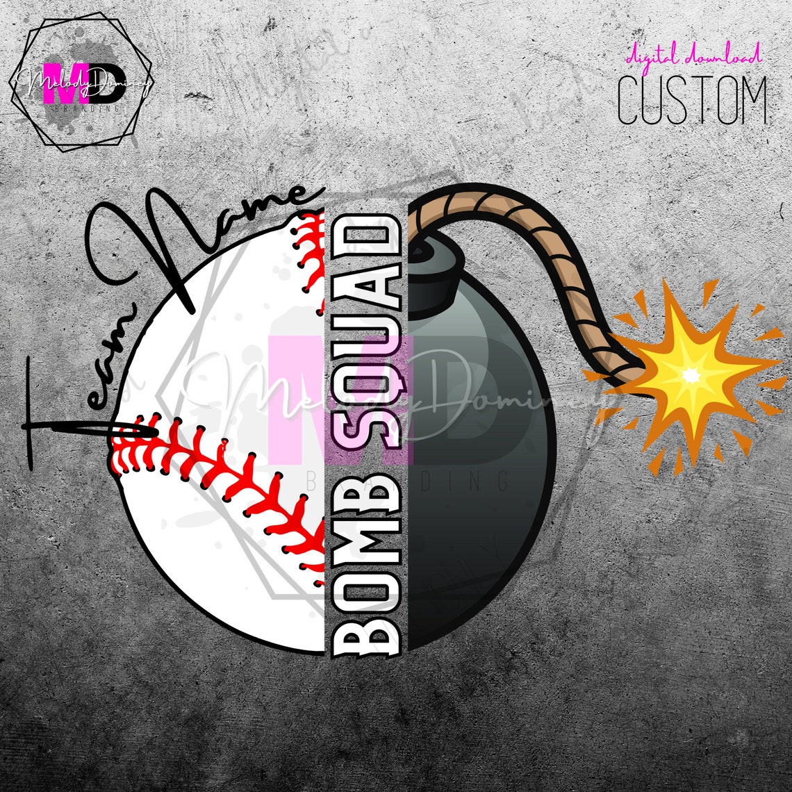 custom-digital-download-baseball-bomb-squad-team-spirit-etsy
