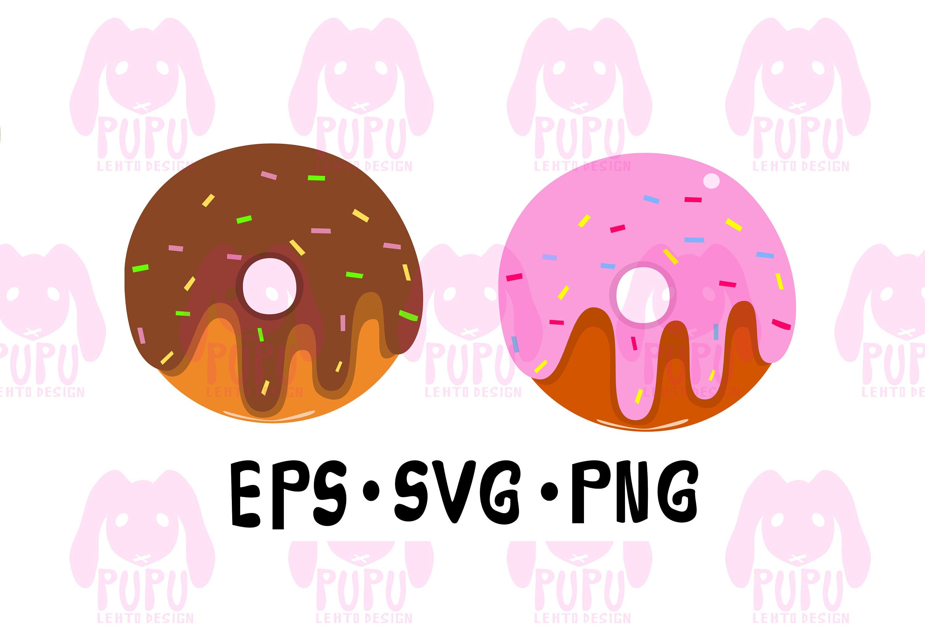 Download Donut svg clip art vector eps svg pdf png digital files | Etsy