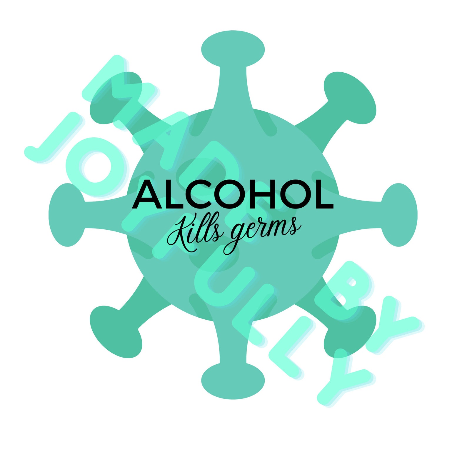 Alcohol kills germs virus cut file svg jpg png pdf Etsy