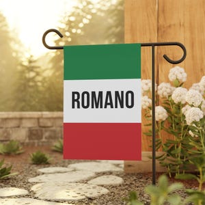 Personalized Italian Flag Yard Decor: Last Name Garden Flag