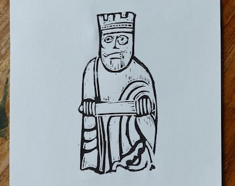 Lewis Chessmen Print - König