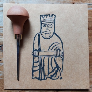 Lewis Chessmen Biglietto di auguri - Re