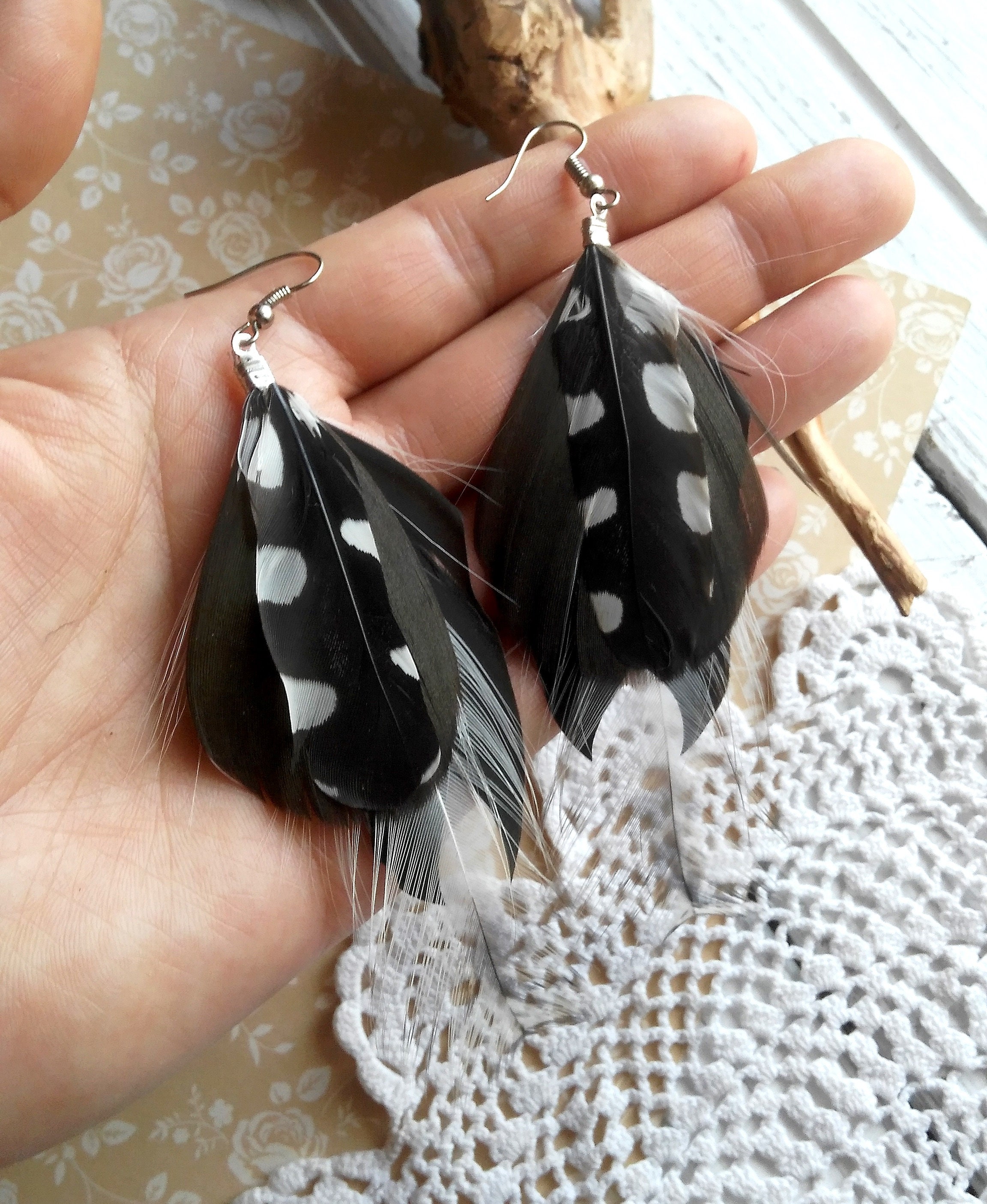 Pendientes Plumas Naturales