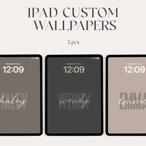 Custom ipad wallpaper, high resolution, iOS, Aesthetic Wallpaper, Digital Download, initials, tablet wallpaper, aesthetic, personalized