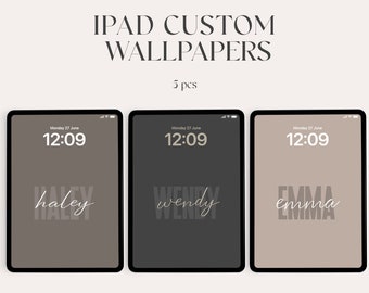 Custom iPad Wallpaper, Aesthetic Initials, Tablet iOS (Digital Download)