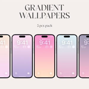Fondo de pantalla degradado pastel para teléfono – Pantallas de bloqueo (Descarga digital)