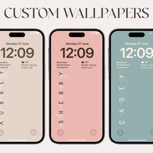 Beige Tapete, hohe Auflösung, Aesthetic Wallpaper, Digital Download, iphone 14 pro max, Personalisierung, ios 16