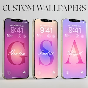 iPhone Wallpaper: Personalisierter Lockschirm mit Farbverlauf (Digitaler Download)