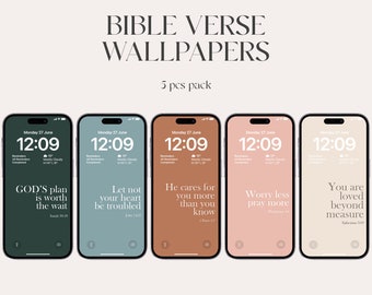 Bibel Vers Wallpaper: Christian iOS 16 Affirmationen (Digitaler Download)