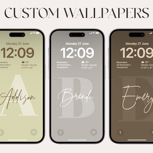 Beige Tapete, hohe Auflösung, Aesthetic Wallpaper, Digital Download, iphone 14 pro max, Personalisierung, ios 16