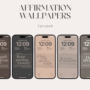 Affirmation Wallpaper: Positive Quotes, Self Love (Digital Download)