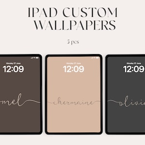 Custom ipad wallpaper, high resolution, iOS, Aesthetic Wallpaper, Digital Download, initials, tablet wallpaper, aesthetic, personalized
