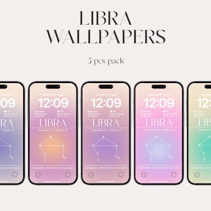 Libra wallpapers, zodiac sign iPhone wallpapers, aesthetic gradient wallpapers, iOS 16, Aesthetic aura, iPhone 12 pro max, constellation