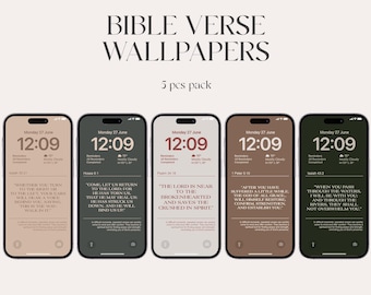 Bible Verse Wallpaper: Christian iOS 17 Phone Backgrounds (Digital Download)