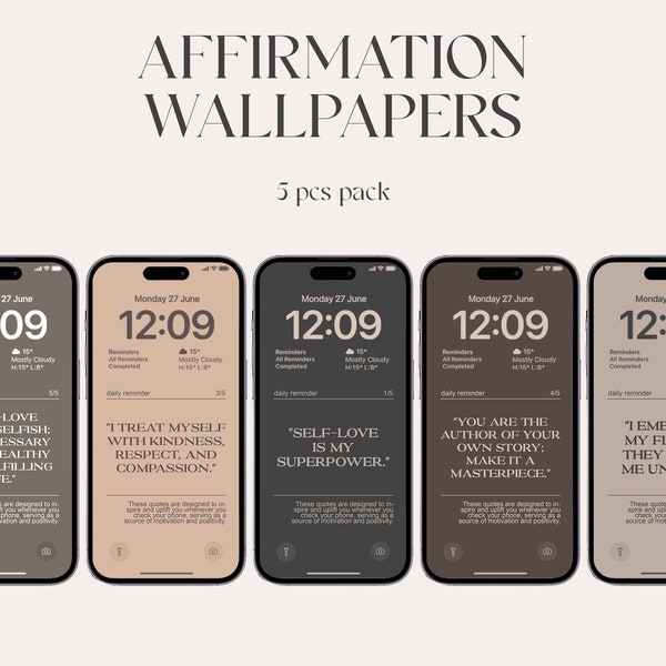 Affirmation wallpaper, high resolution , affirmation Wallpaper iPhone, Digital Download, Self-love, Motivation, Positive Quotes, iphone 15