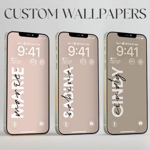 Custom Wallpaper, hohe Auflösung, iOS, Aesthetic Wallpaper, Digital Download, iphone 15 pro, Samsung, Personalisierung, beige Ästhetik