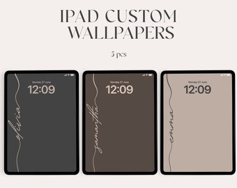 Sfondo personalizzato con iniziale per iPad, iOS (download digitale)